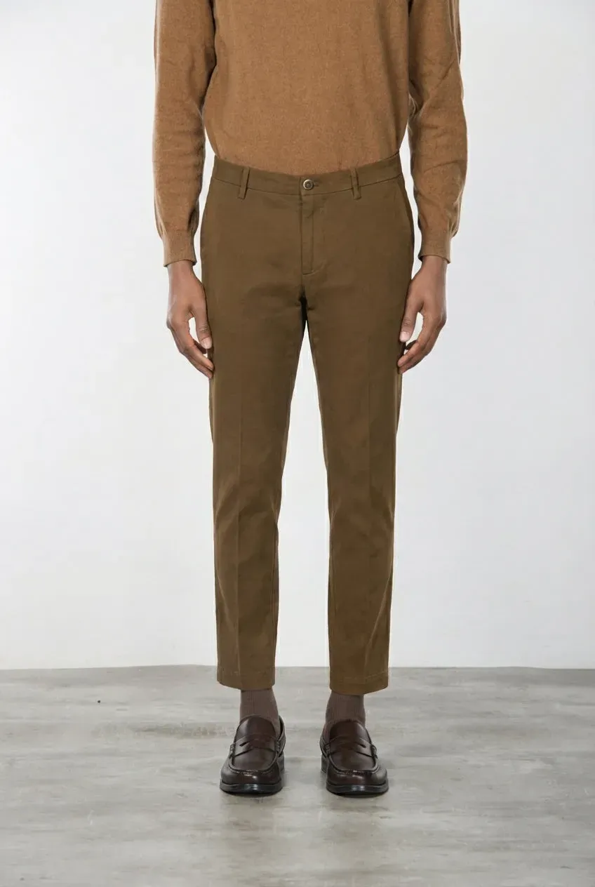 Mason's Milano chino uomo noce gabardina