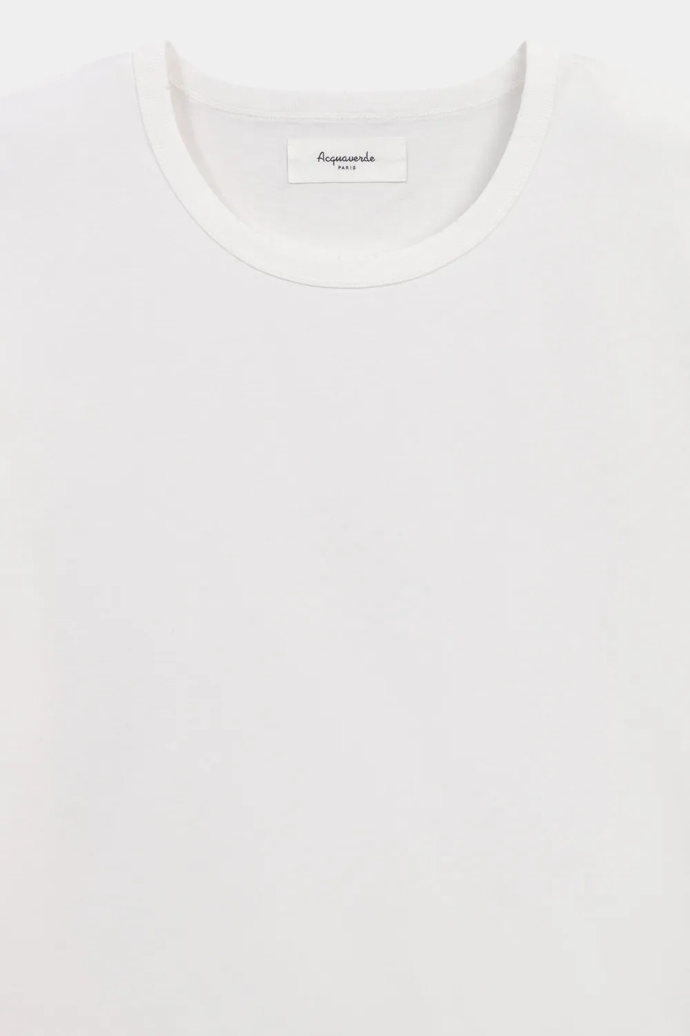 Acquaverde t-shirt lunga Off White effetto usato cotone