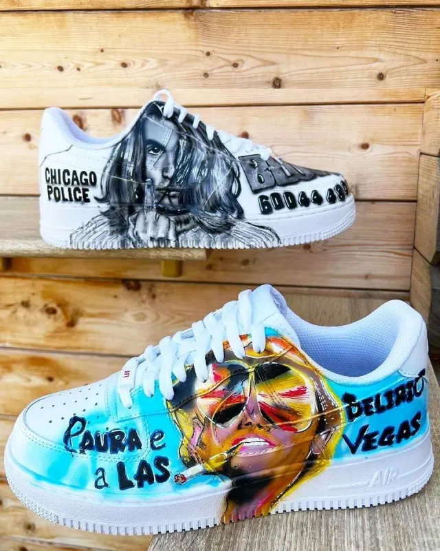Nike Air Force 1 Paura e Delirio sneakers dipinte a mano