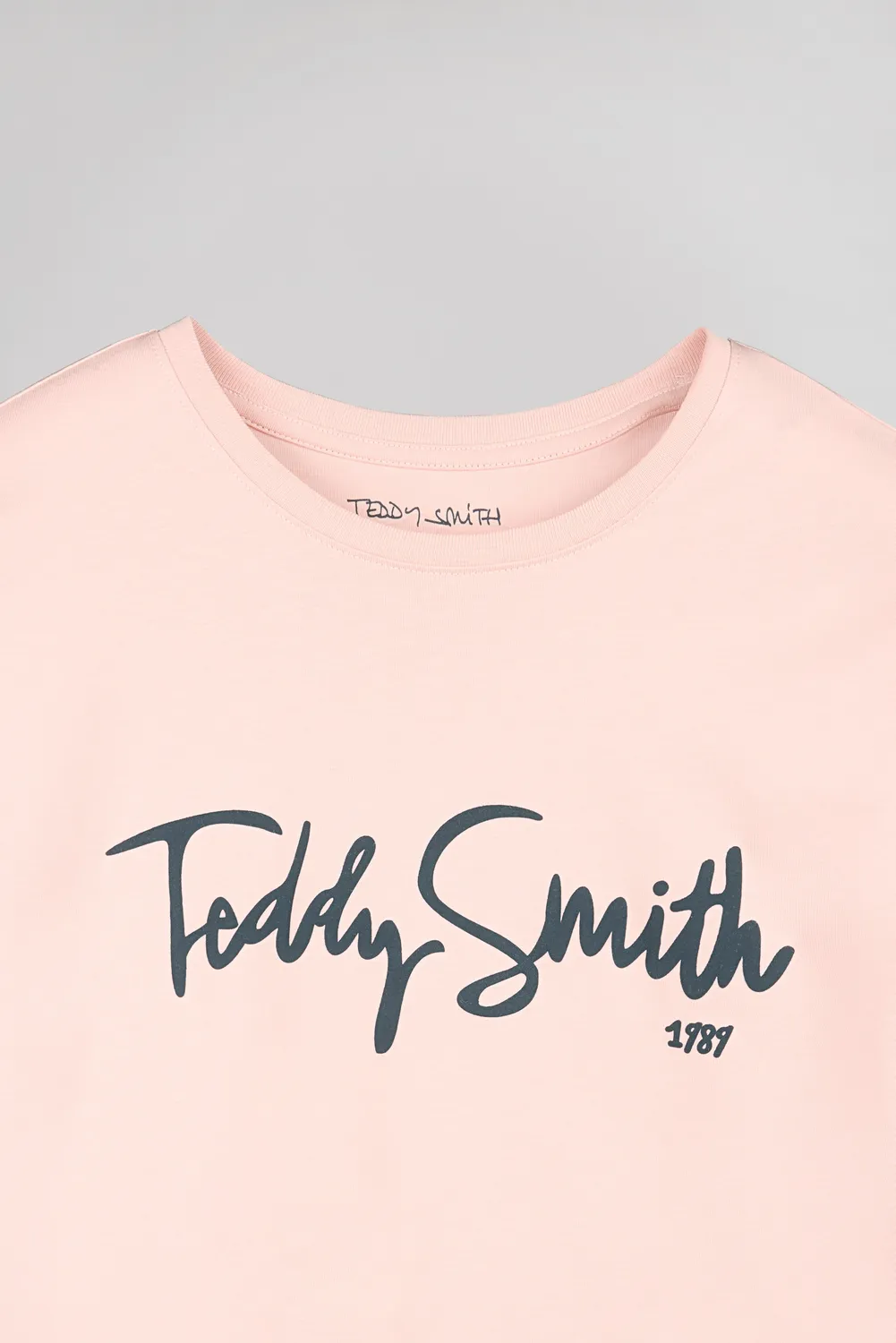 Teddy Smith T-Evry MC t-shirt rosa stampa puff