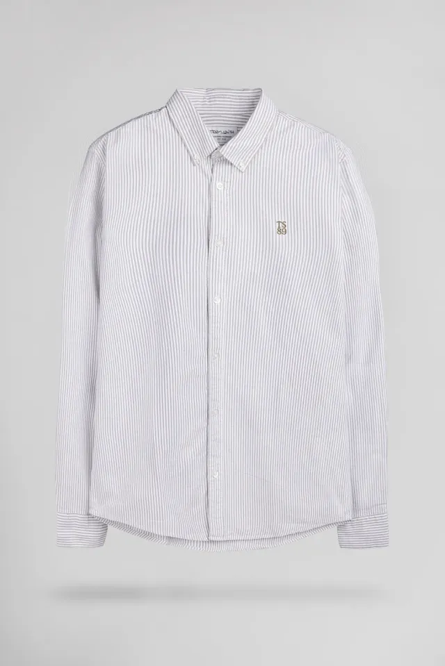 Teddy Smith C-Stanley ML camicia uomo oliva a righe