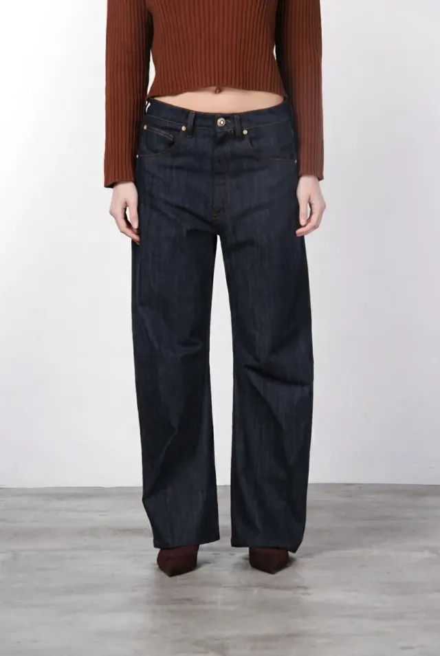 Mason's Vivienne chino denim blu navy baloon fit