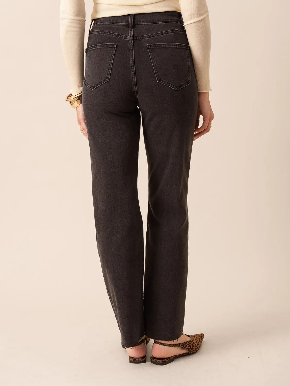 Oraije Maddie jeans dritti grigio scuro straight