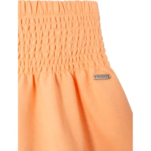 Pepe Jeans Giz gonna felpa beige pesca elastico in vita