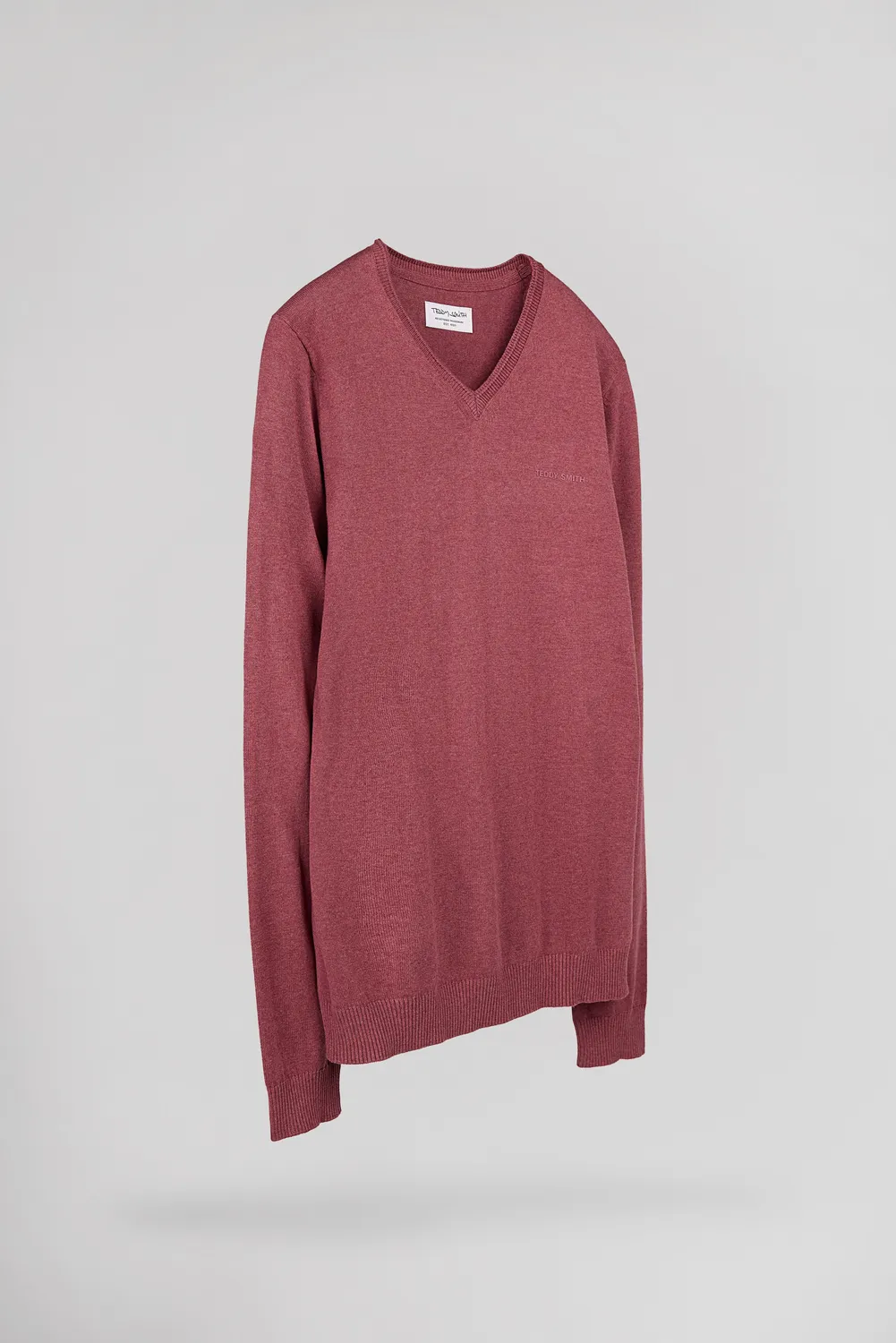 Teddy Smith Pulser 4 Maglione Uomo Bordeaux Scollo V