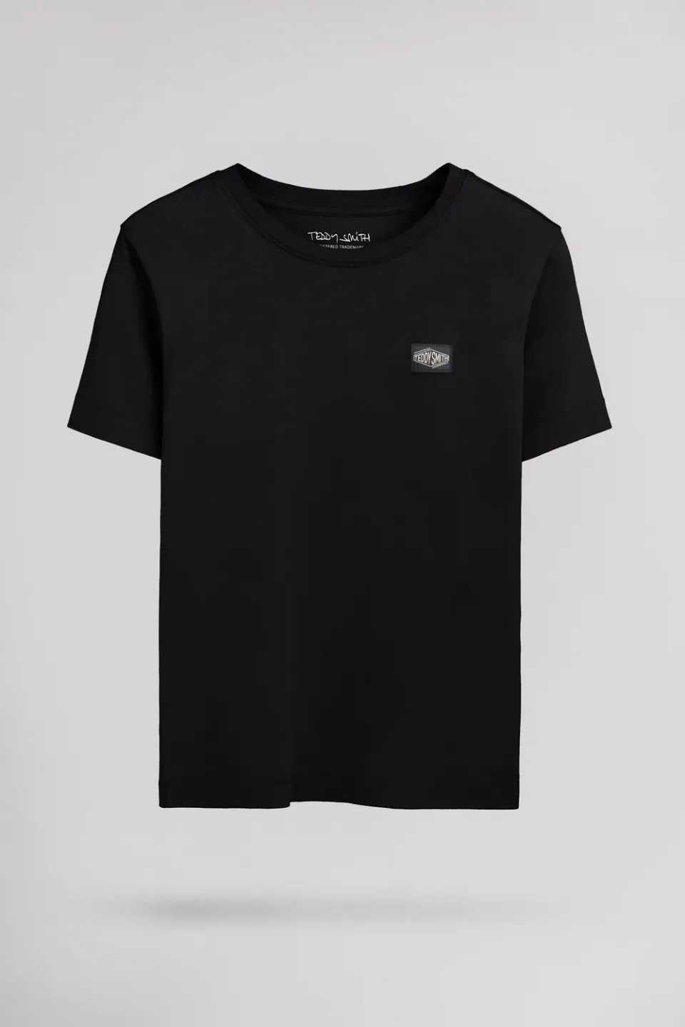 Teddy Smith T-Lionel MC JR T-Shirt Nero Bambino 100% Cotone