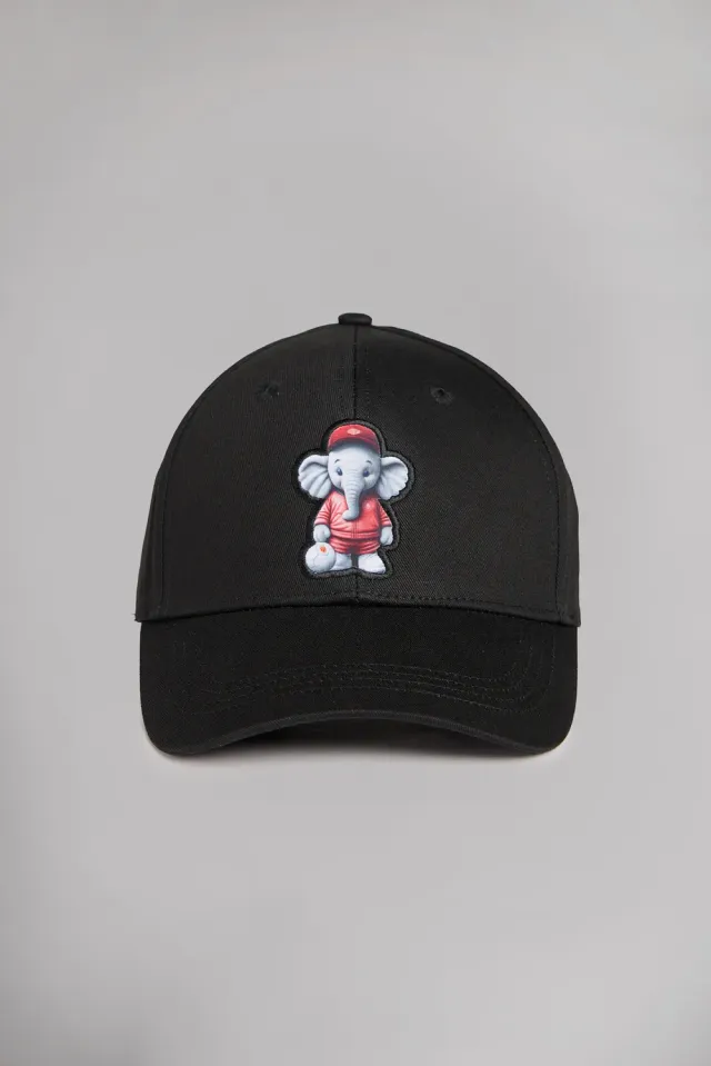 Teddy Smith C-Mascotte Noir Cappellino Uomo Cotone Nero