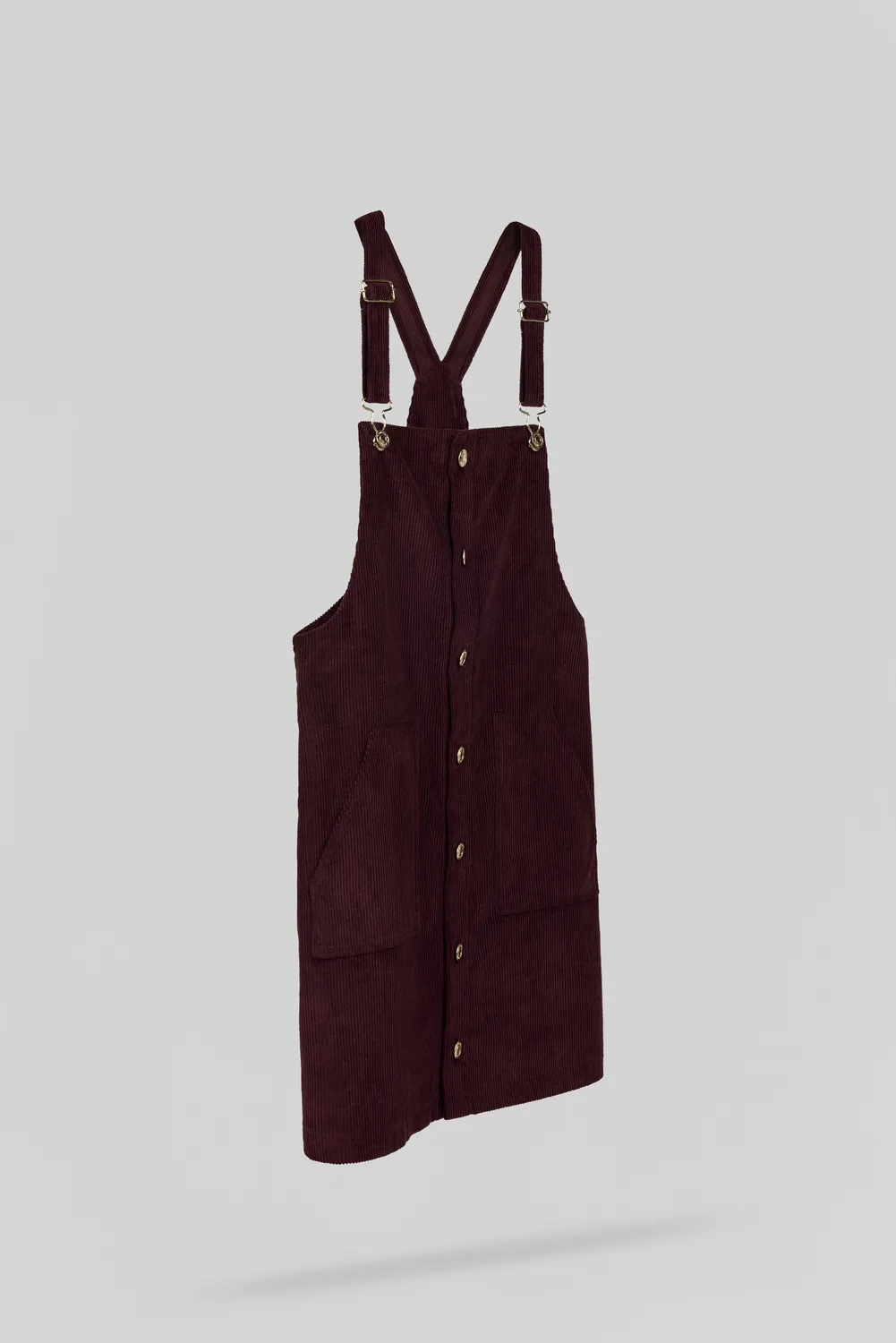 Teddy Smith R-Rollie Bordeaux abito salopette donna velluto