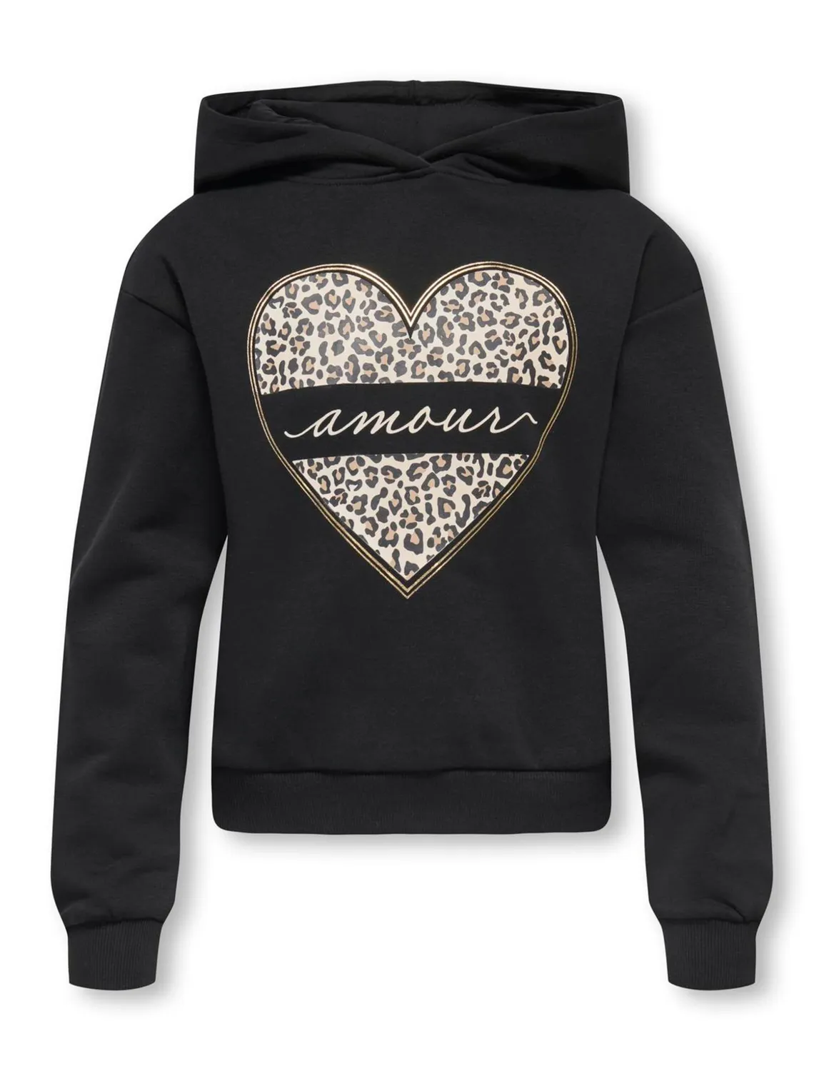 ONLY Kids Kogcooper Felpa Cappuccio 122-128 Cuore