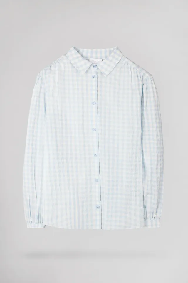 Teddy Smith C-Bulle Camicia Vichy Azzurro Donna