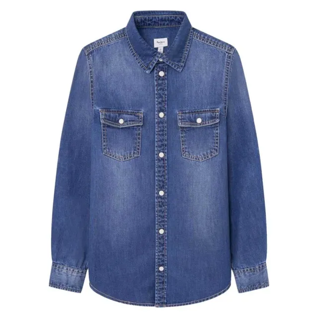 Pepe Jeans Portez Jr camicia jeans bambino 10 anni denim slim