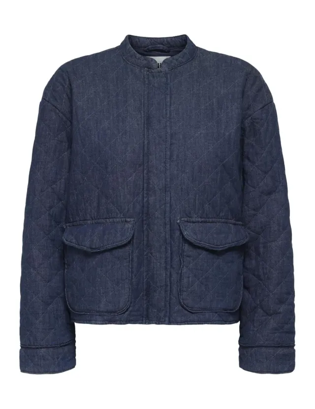 ONLY ONLHALLIE Giacca Trapuntata L Denim Scuro