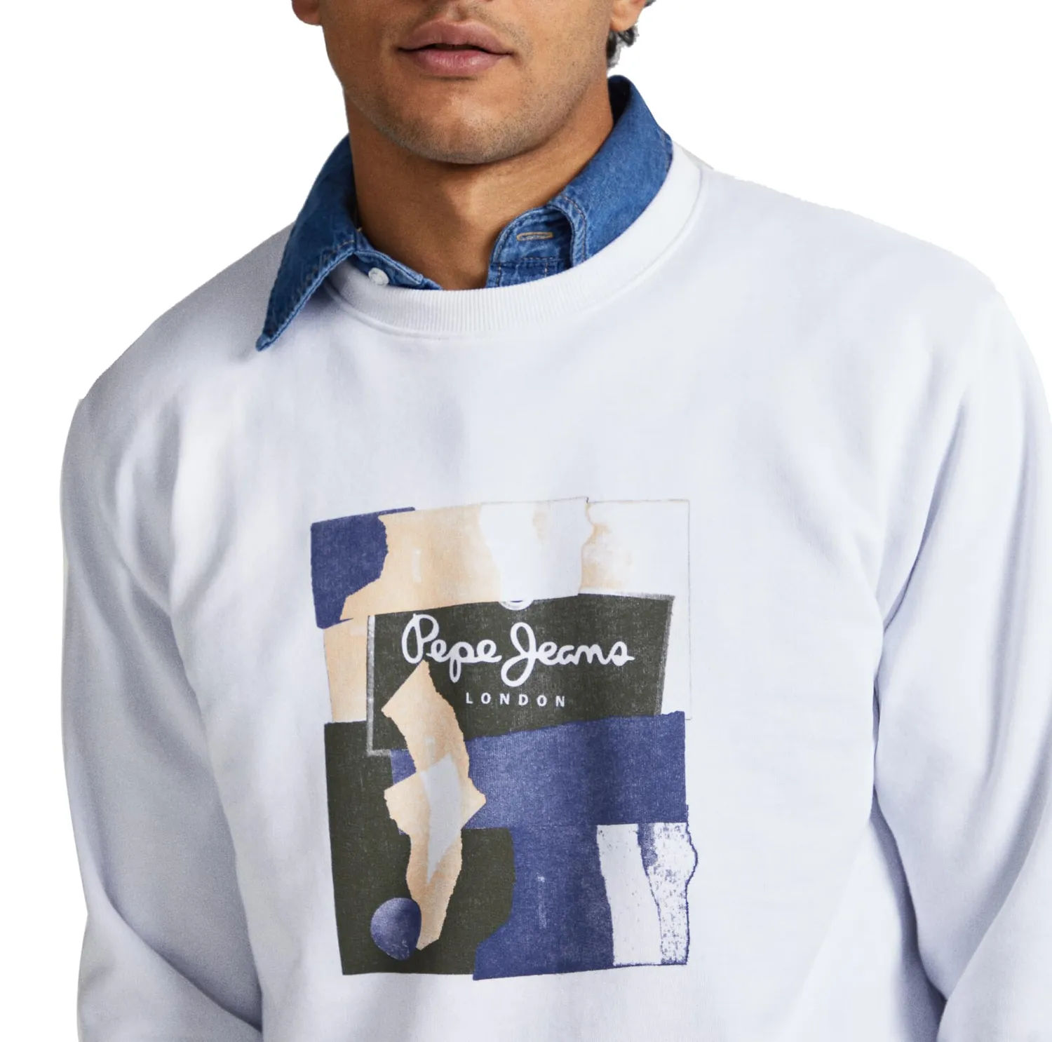 Pepe Jeans Oldwive Crew felpa uomo L bianca girocollo