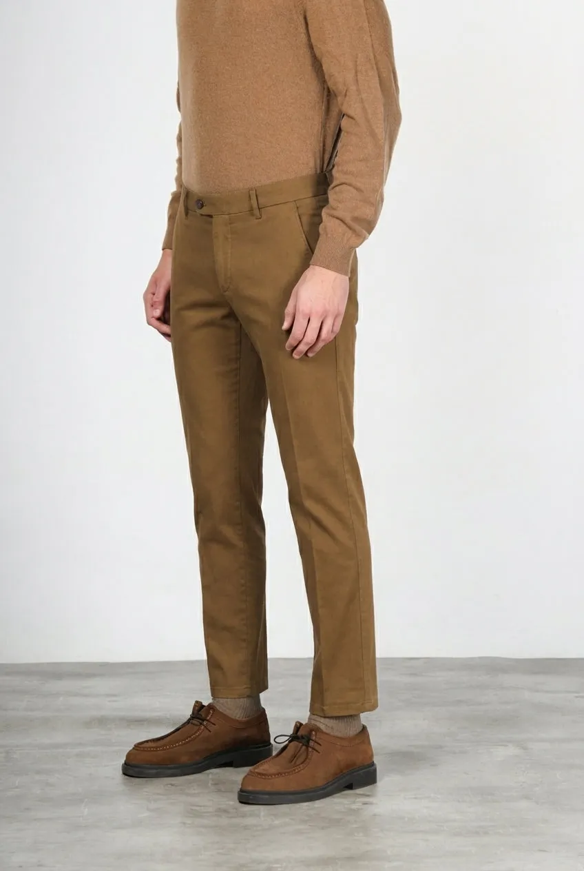 Mason's Torino Flex Pantalone Chino Uomo Noce Slim Fit
