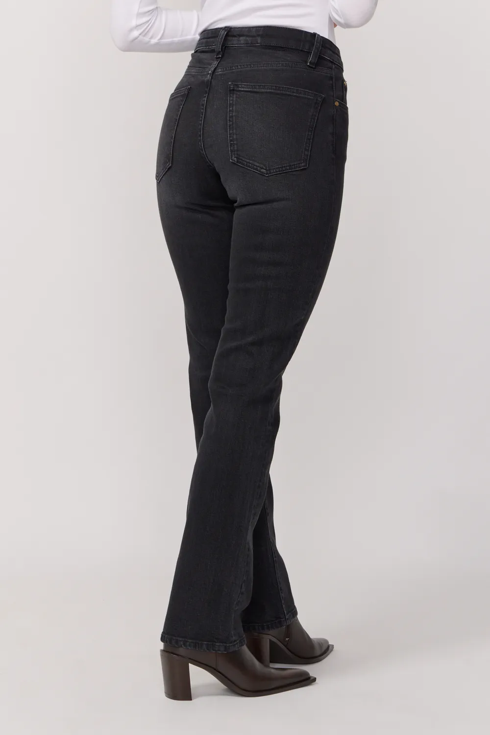 Acquaverde Diamond Black Vintage pantaloni dritti stretch
