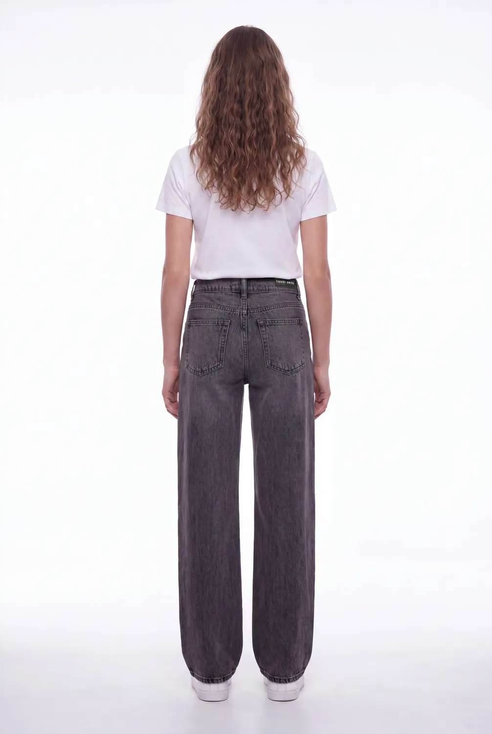 Teddy Smith P-Gladys Low jeans loose nero donna