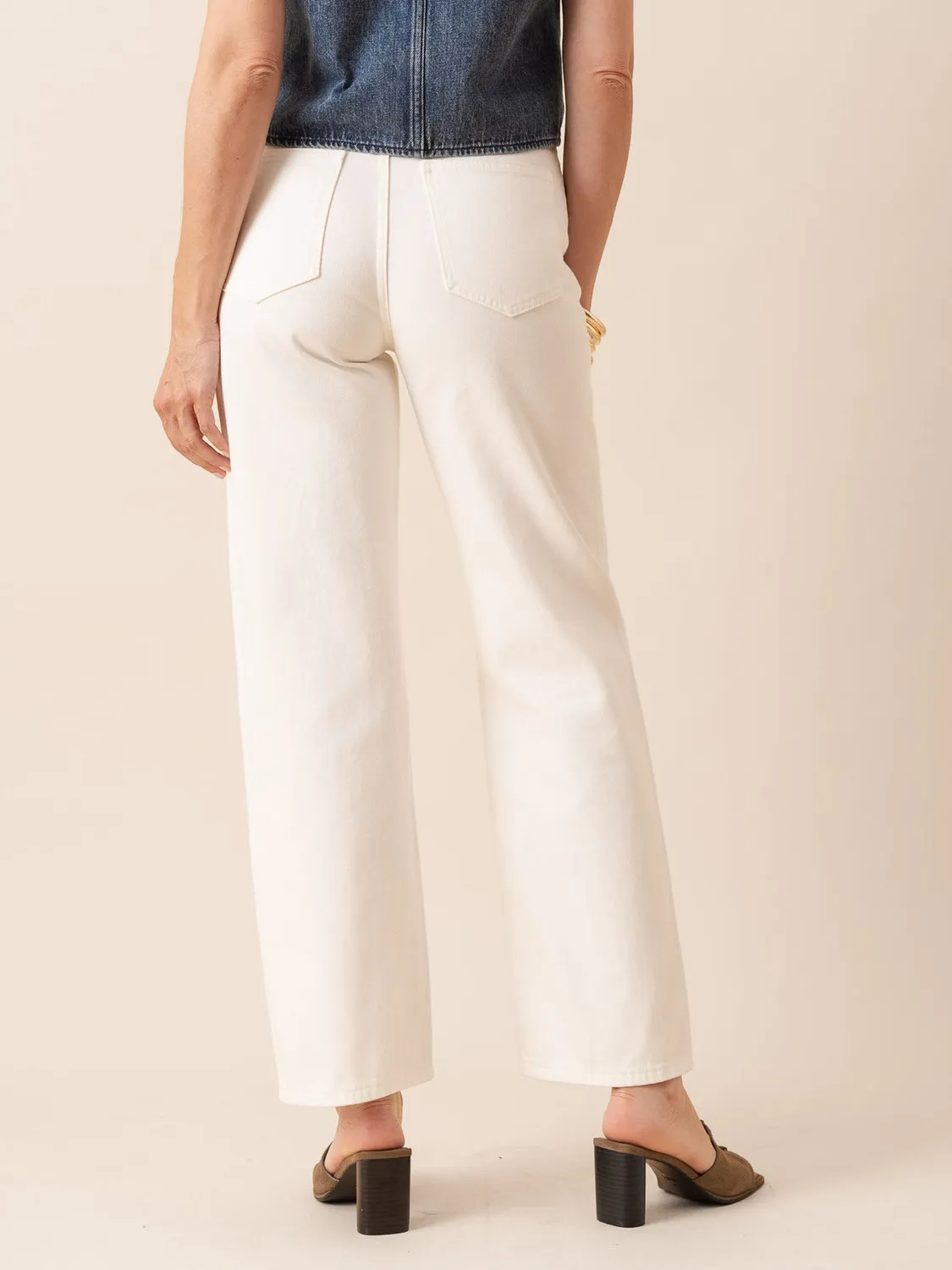 Oraije Celestin jeans wide azzurro denim premium