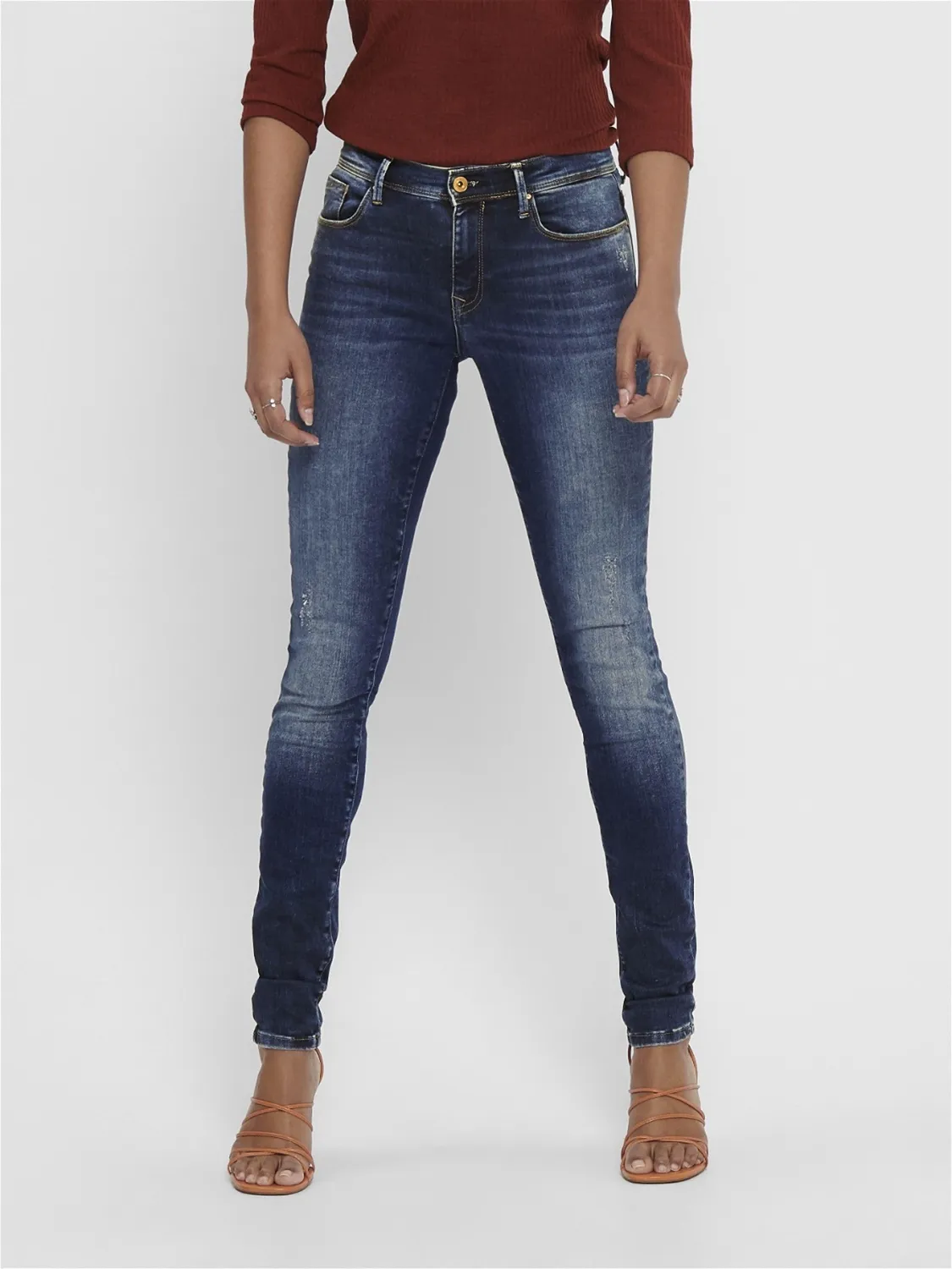ONLY Onlshape jeans skinny donna 25W 30L elasticizzati