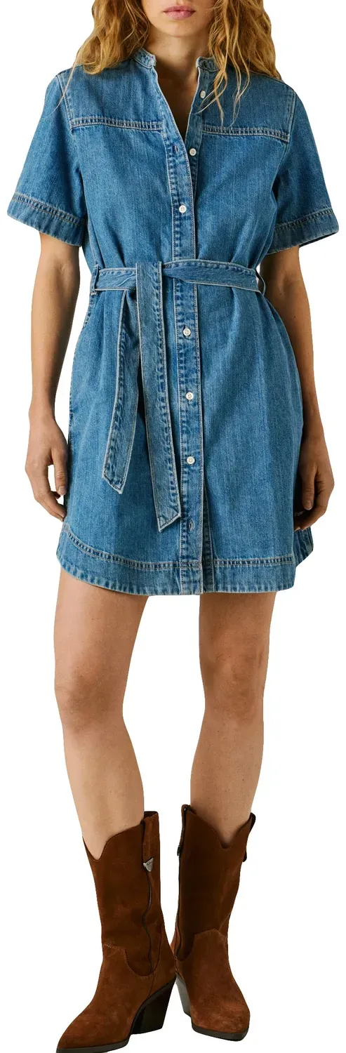 Pepe Jeans Victoria SS vestito denim donna L maniche corte