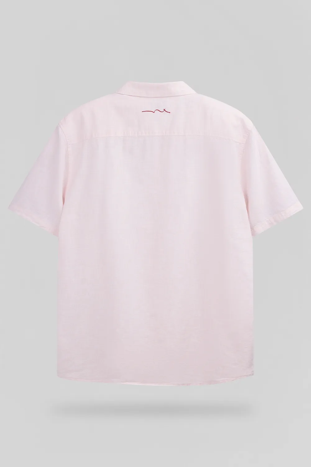 Teddy Smith C-Pietro MC camicia rosa pastel lino cotone