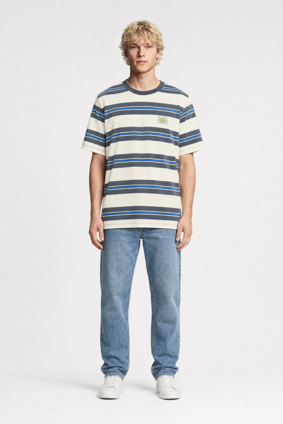 Teddy Smith T-Artuso MC t-shirt grigia righe regular