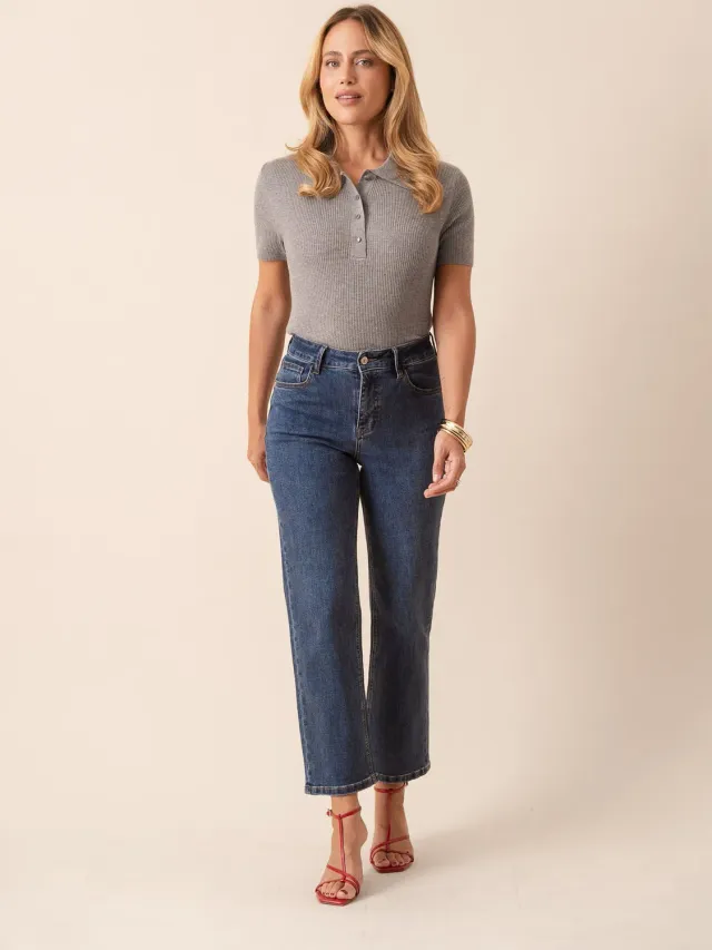 Oraije Solange jeans dritti blu scuro