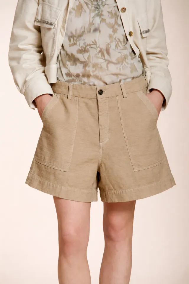 Mason's Dallas Bermuda Cargo Donna Latte Relaxed Fit