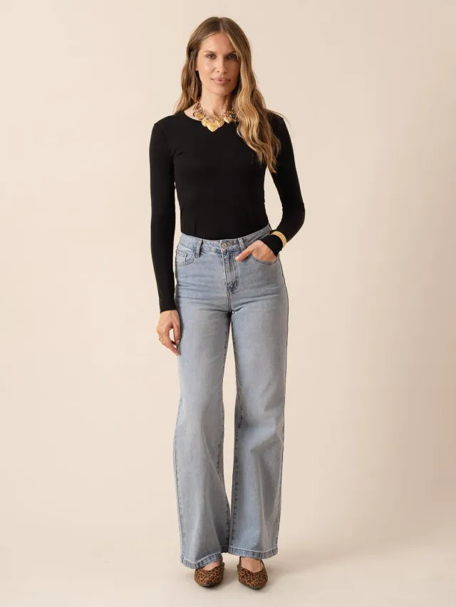 Oraije Gabriel jeans wide azzurro chiarissimo