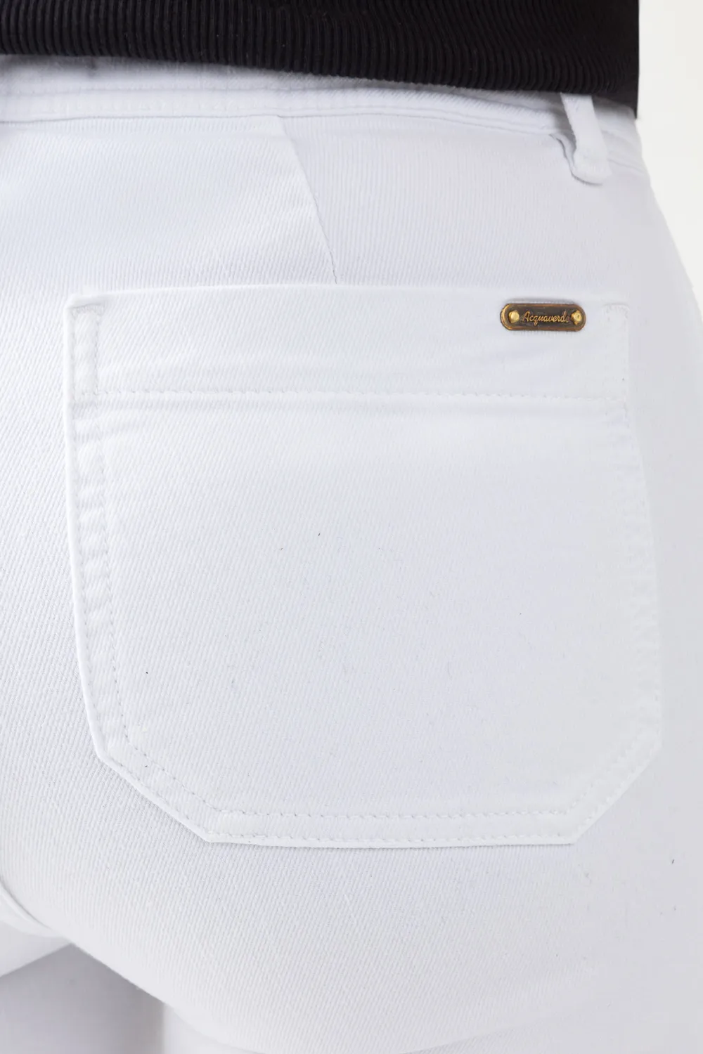 Acquaverde Carlotta pantaloni cropped White stretch