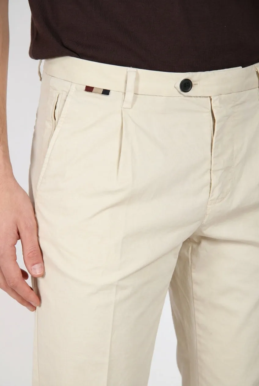 Mason's Osaka 1 Pince pantalone chino conchiglie carrot fit