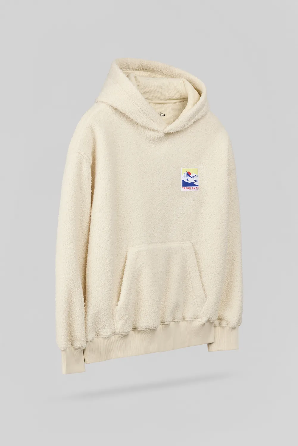 Teddy Smith S-Oft Hoody Jr Felpa Bambino Crema Sherpa