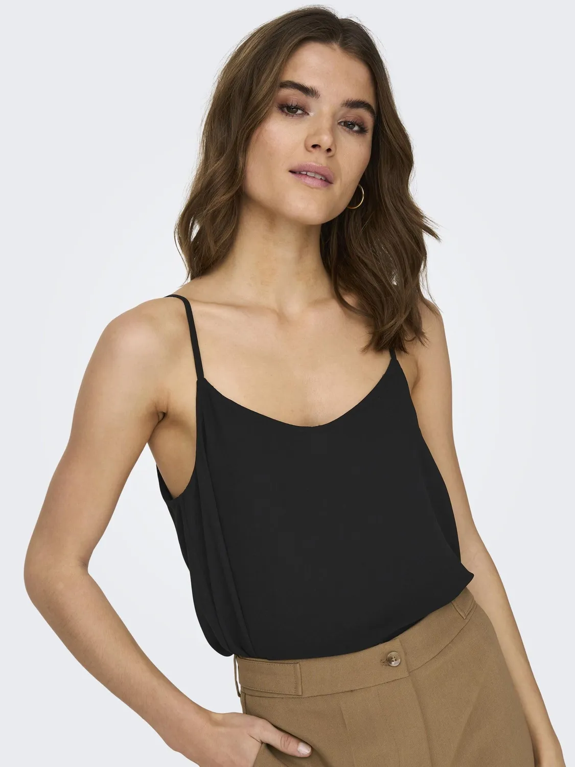 Only 15177444 top donna nero senza maniche