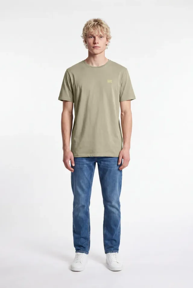Teddy Smith The Tee 1 t-shirt bleach kaki cotone