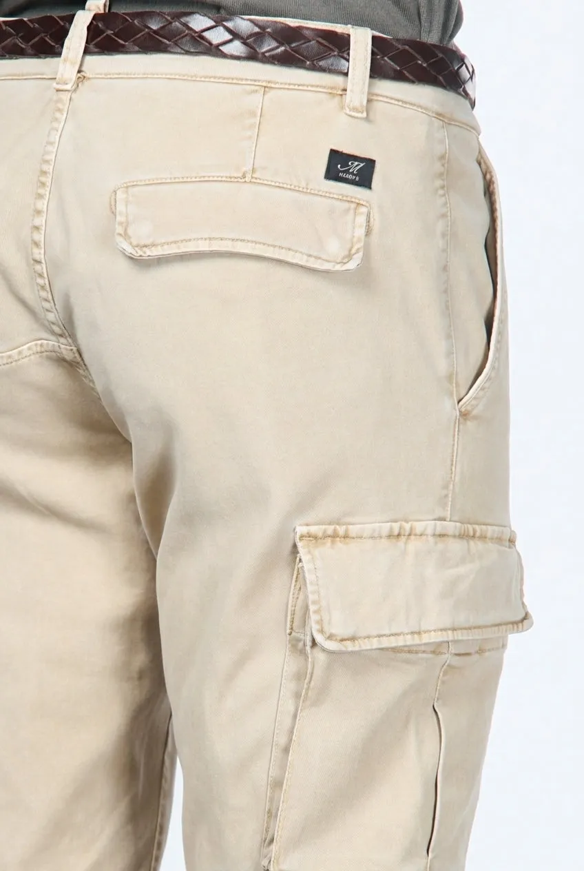 Mason's Chile Pantalone Cargo Uomo Latte Extra Slim