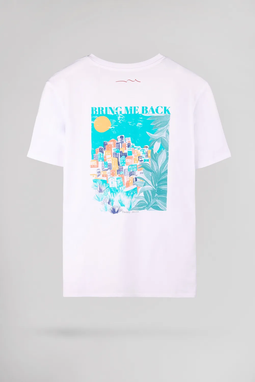 Teddy Smith T-Land t-shirt bianca cotone stampa