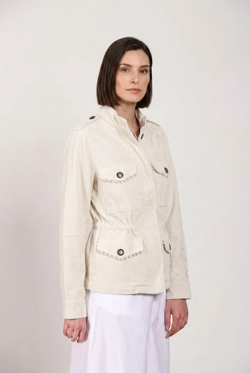 Mason's Eva giacca donna latte ricamo fiori