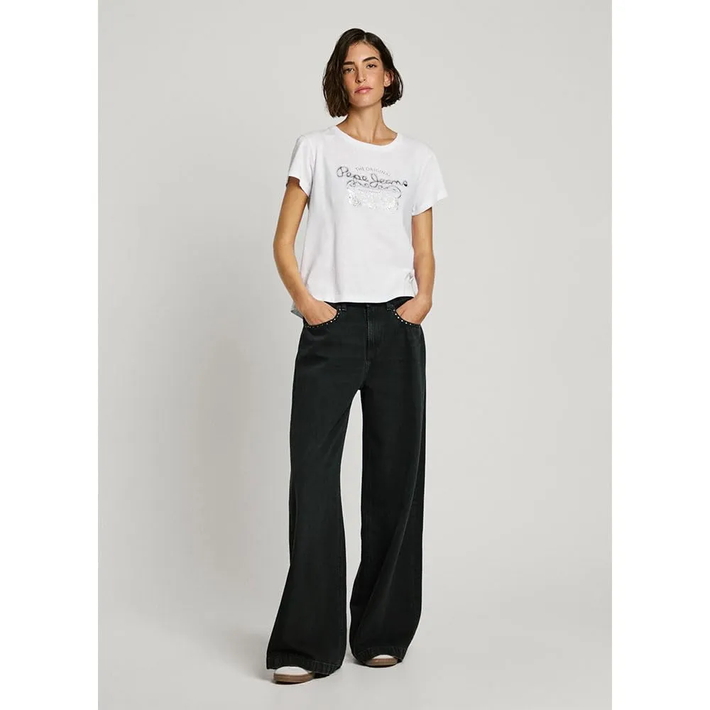 Pepe Jeans Rosabella t-shirt donna bianca M logo