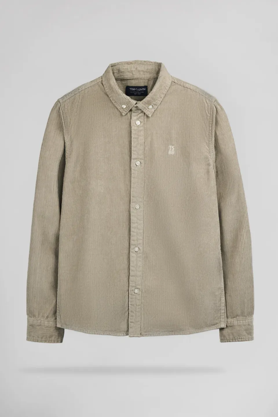 Teddy Smith C-Elton camicia velluto Wolf Beige cotone