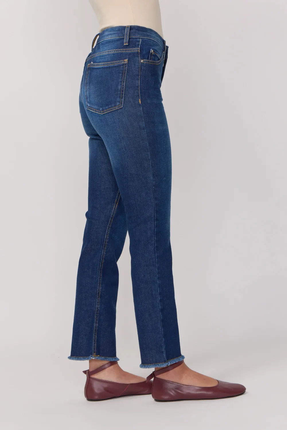 Acquaverde Cara Jeans Bootcut Dark Wash Vita Alta