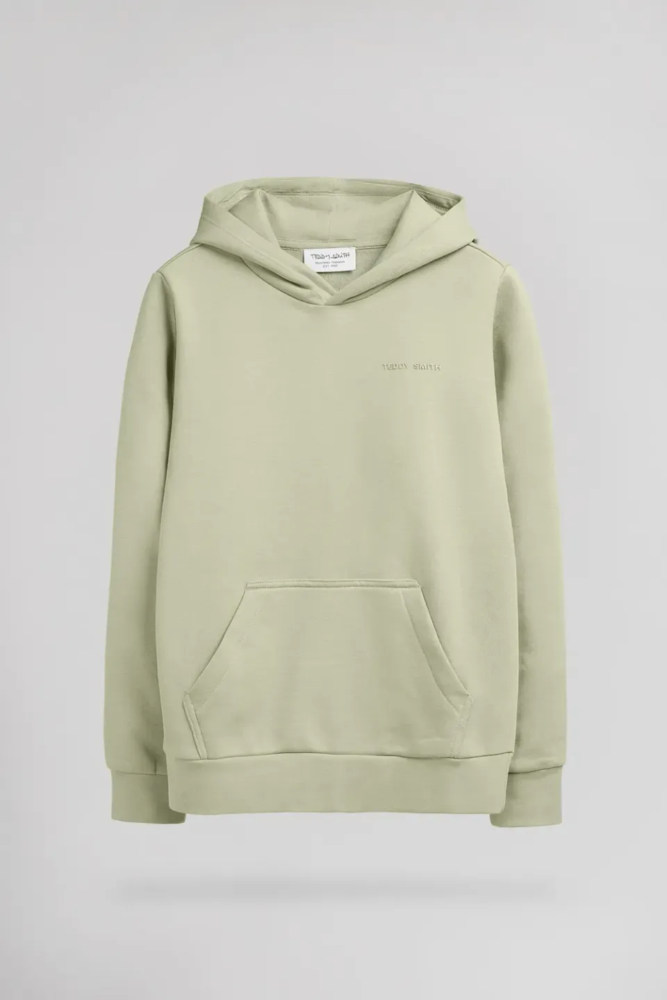 Teddy Smith S-Nark Hoody JR felpa cappuccio verde salvia bambino