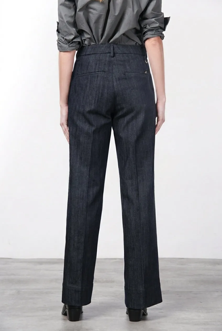 Mason's New York Studio pantalone chino donna straight blu navy