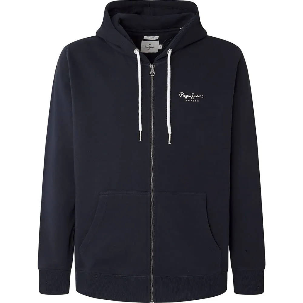 Pepe Jeans Edward felpa tuta uomo grigia zip cappuccio