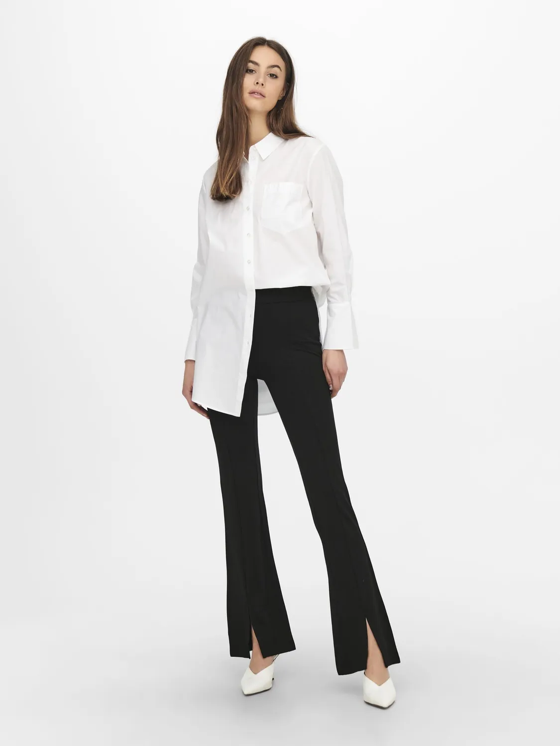 Only Jdypretty Flare Slit pantaloni donna jersey