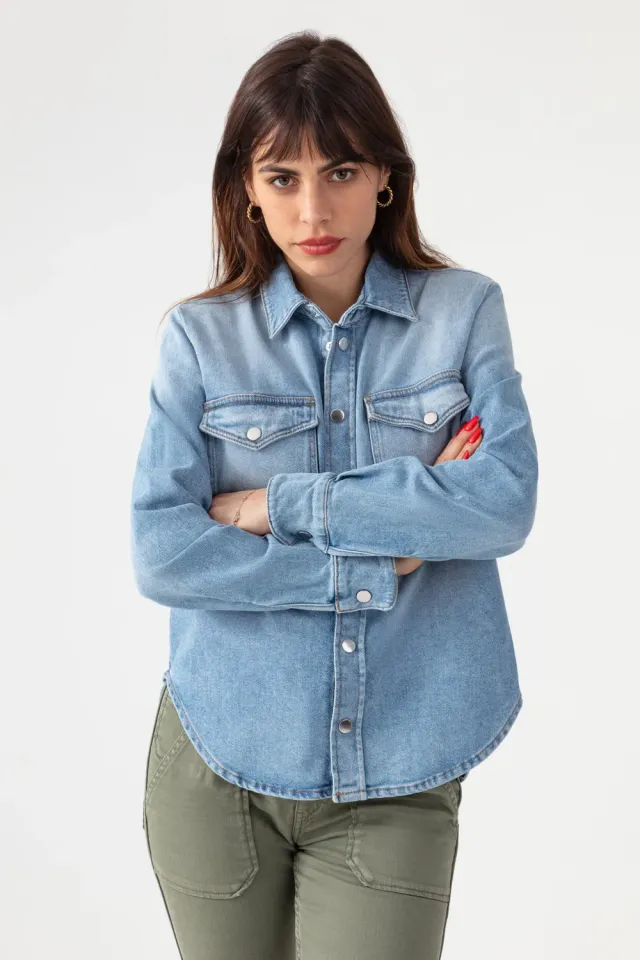 Acquaverde Topaze Camicia Jeans Used Bleached