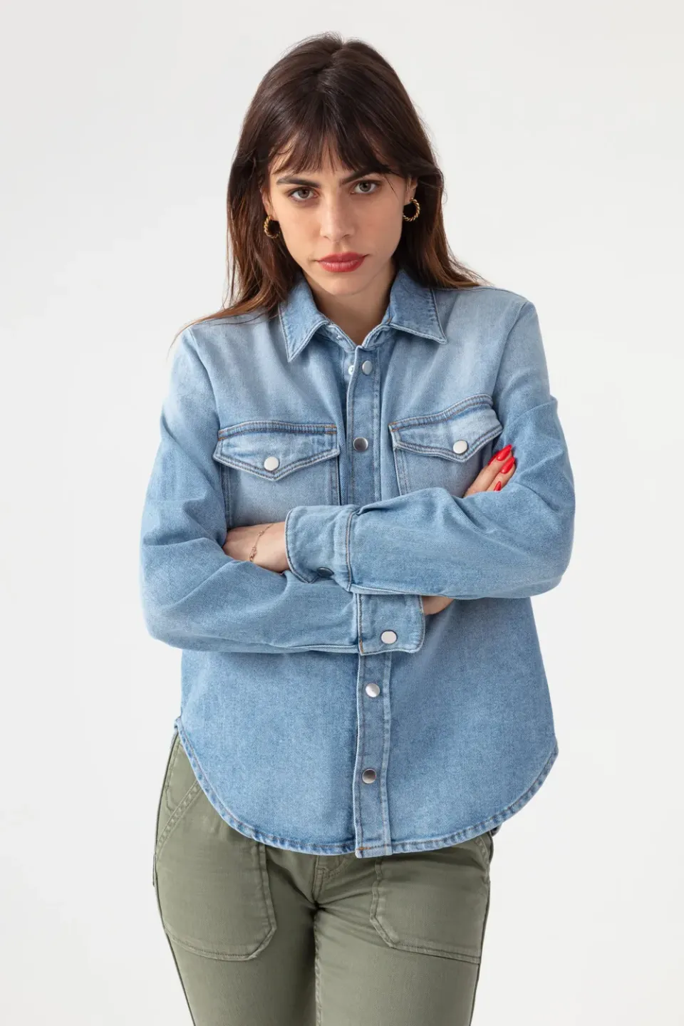 Acquaverde Topaze Camicia Jeans Used Bleached