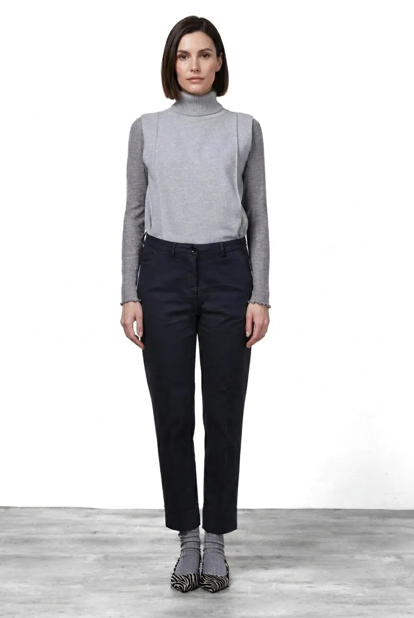 Mason's New York Carrot Chino Donna Blu Notte Carrot Fit Cotone