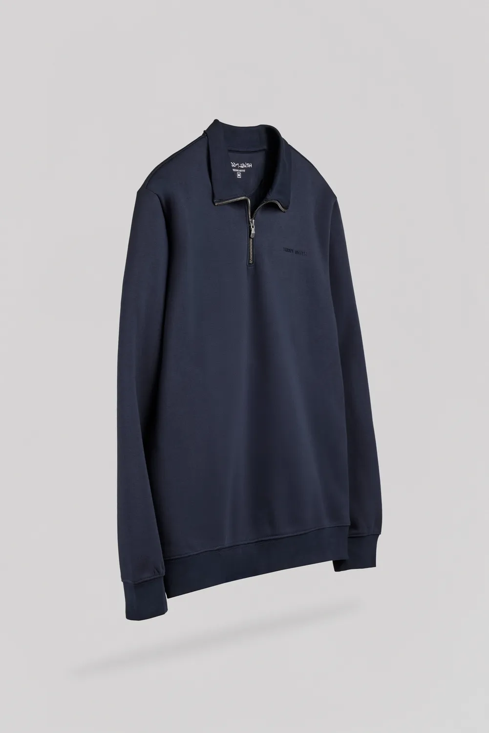 Teddy Smith S-Loan felpa uomo blu navy collo zip