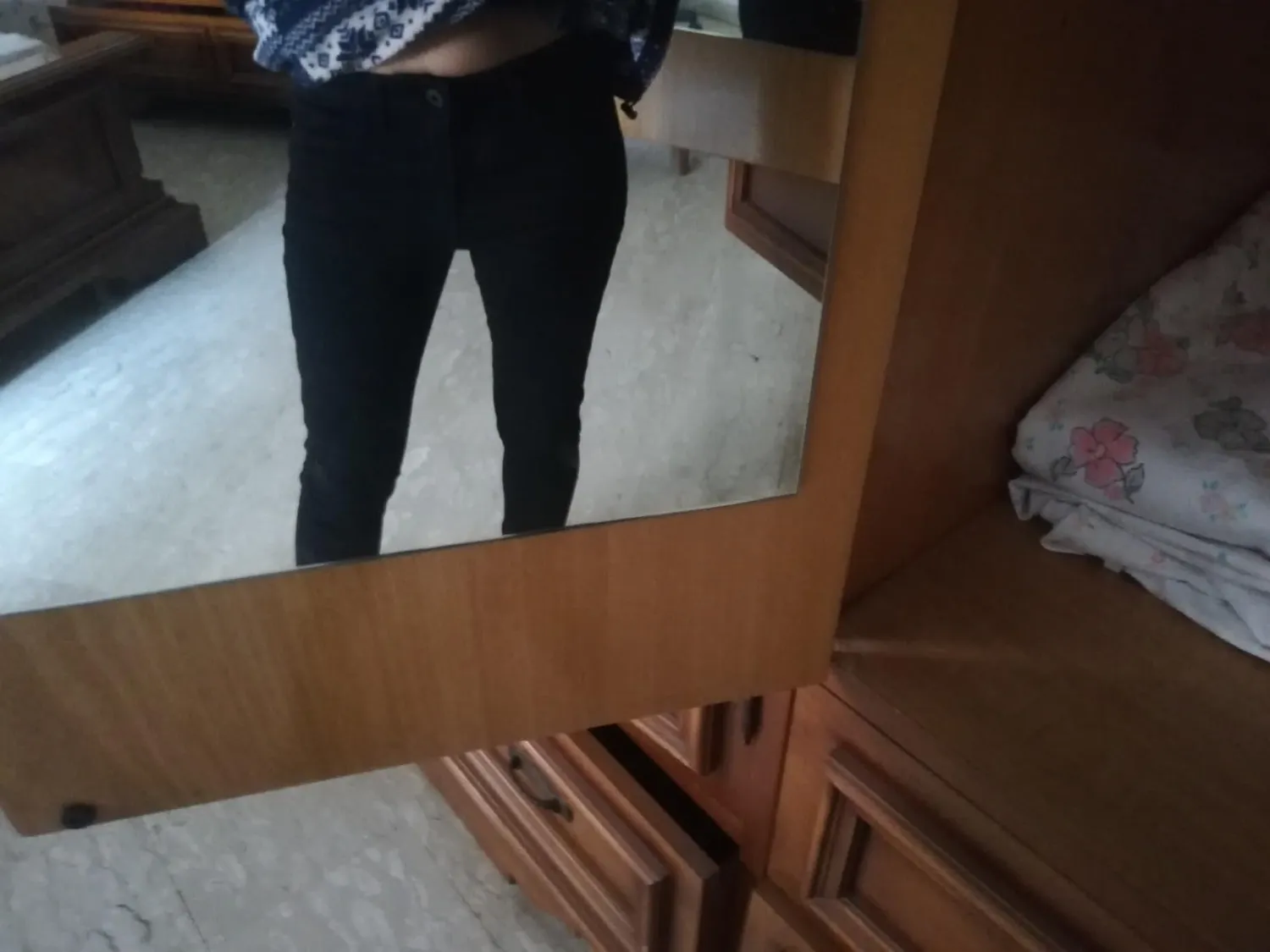Only Onlroyal HW Skinny Pocket Cut Ext jeans donna nero