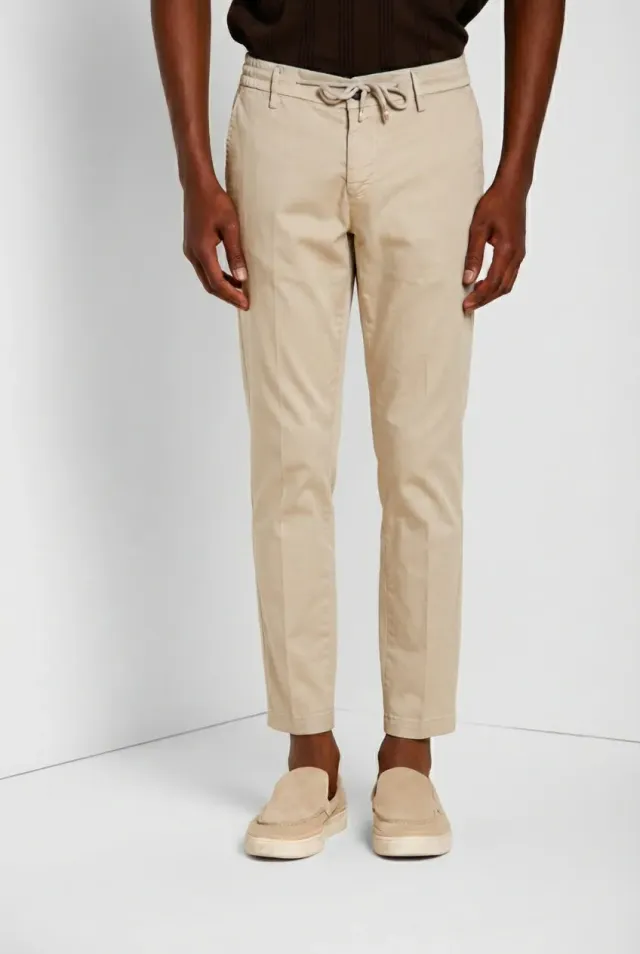 Mason's Milano Jogger Travel pantalone chino beige extra slim