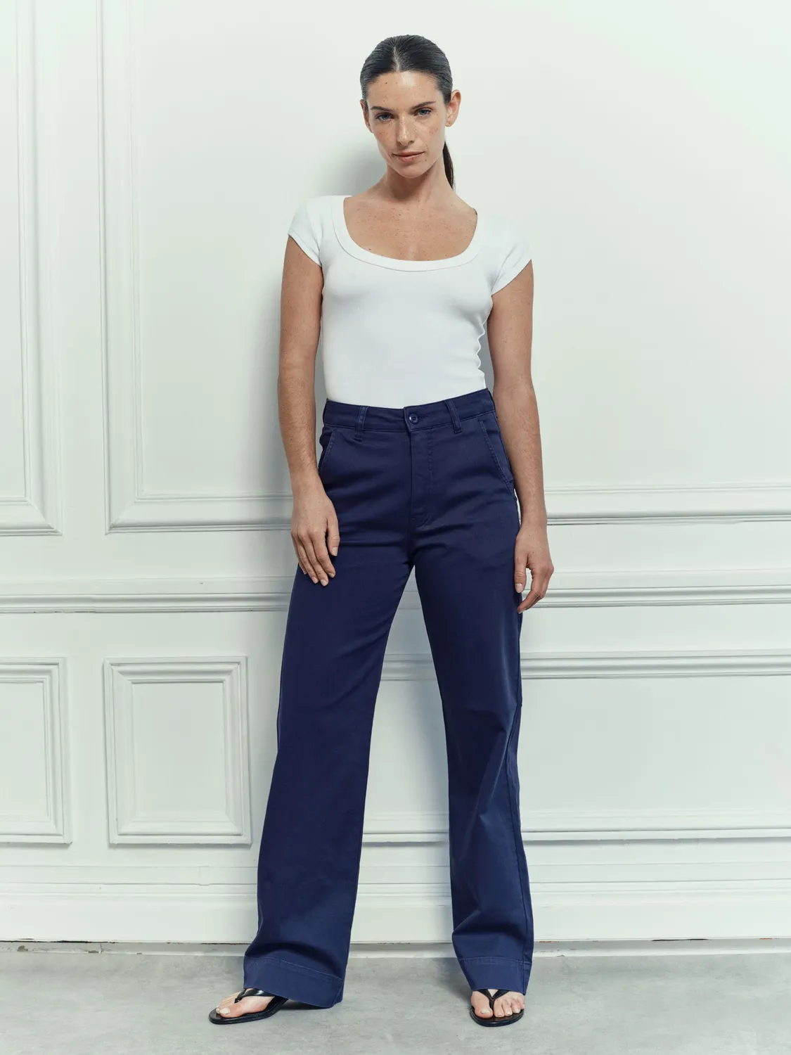 Acquaverde Paltrow Long Midnight pantalone dritto